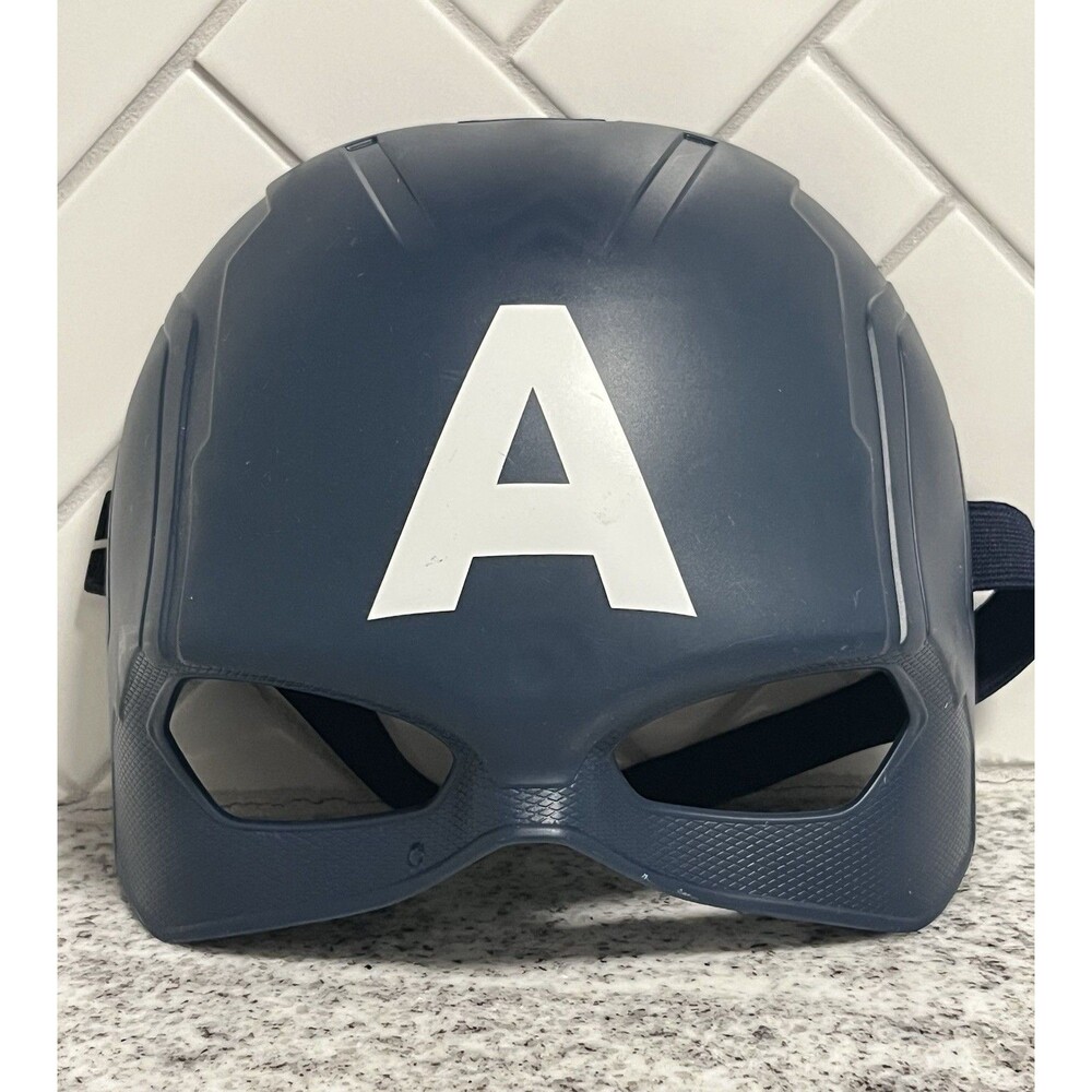 Marvel Captain America Mask Hasbro 2014 B1805 Adult Costume Cosplay 7” Blue